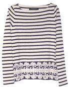 Thakoon Lace Trimmed Long Sleeve Top - Lyst