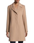 Fleurette Hidden-Button Wool-Blend Coat - Lyst