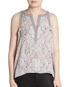 BCBGMAXAZRIA Clementine Cutout Tank Top - Lyst