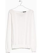 Mango Bow Wool-Blend Sweater - Lyst