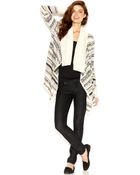 Kensie Highlow Fair Isleknit Cardigan - Lyst
