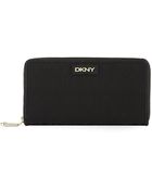 DKNY Logo Zip Around Wallet - Lyst