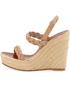 Valentino Braided Leather Double-Strap Espadrille - Lyst