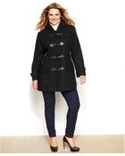 Michael Kors Michael Plus Size Hooded Toggle Coat - Lyst