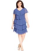 Patra Plus Size Shortsleeve Tiered Dress - Lyst