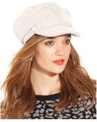Nine West Boucle Newsboy Cap With Buttons - Lyst