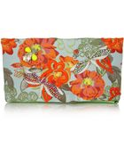 Matthew Williamson Embellished Brocade And Metallic Leather Clutch - Lyst
