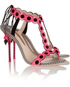 Sophia Webster Yaya Patent-Leather And Suede Sandals - Lyst