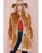 Nasty Gal Butter Me Up Faux Fur Jacket - Lyst