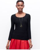 Ann Taylor Petite Stripe Stitched Sweater - Lyst