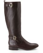Nine West Brown Bring It Riding Boots - Lyst