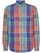 Polo Ralph Lauren Cotton Madras Workshirt - Lyst