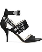 Michael Kors Michael Cassie Mid Heel Sandals - Lyst