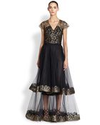 Sachin & Babi Noir Metallic-Embroidered Top - Lyst