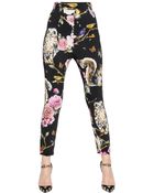 Dolce & Gabbana Printed Viscose Crepe Trousers - Lyst
