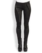Rick Owens Leather Side-Zip Leggings - Lyst