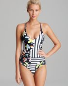 Clover Canyon Floral Discs One Piece Bathing Suit - Lyst