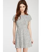Forever 21 Tweed Fit & Flare Dress - Lyst