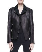 Alexander Wang Fitted Leather Biker Jacket - Lyst