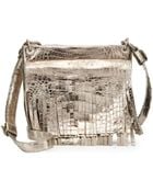 Nancy Gonzalez Metallic Crocodile Fringe Crossbody Bag - Lyst
