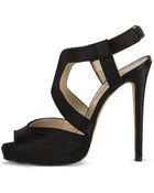 Oscar de la Renta Satin Eliana Sandals - Lyst