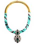 Shourouk Crystal And Sequin Necklace - Lyst