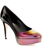 Sebastian Metallic Pumps - Lyst