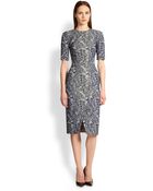 Thom Browne Leaf Jaquard Dress - Lyst