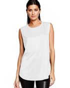 Michael Stars Sleeveless Hi-Low Tank With Rhinestones - Lyst
