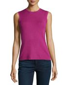 Carolina Herrera Sleeveless Basic Knit Shell - Lyst