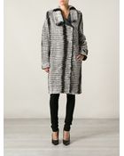 Yves Salomon Ribbed Fur Coat - Lyst