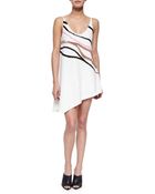 Narciso Rodriguez Wave-Embroidered Asymmetric Shift Dress - Lyst