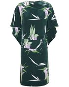 Marni Silk Cape Dress - Lyst