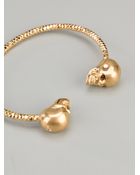Alexander McQueen Twin Skull Bracelet - Lyst