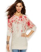 Inc International Concepts Printed Floral Tunic - Lyst