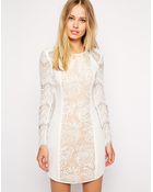 Stylestalker Lana Lace Panel Dress - Lyst
