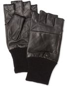 Calvin Klein Fingerless Knit-Cuff Gloves - Lyst