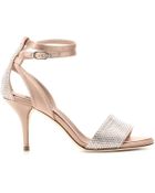 Dolce & Gabbana Bianca Embellished Satin Sandals - Lyst