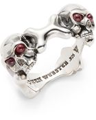 Stephen Webster Sterling Silver Doubleskull Ring - Lyst