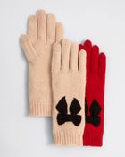 Kate Spade Stitched Bow Tech Gloves - Lyst