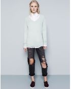 Pull&Bear V-Neck Sweater - Lyst