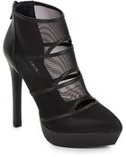 BCBGeneration Samba Mesh & Leather Booties - Lyst
