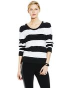 Two By Vince Camuto Striped Scoopneck Sweater - Lyst