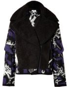 Kenzo Wool-Blend Biker Jacket - Lyst