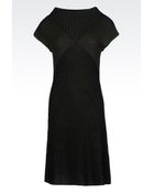 Armani Dress in Ribbed Virgin Wool - Lyst