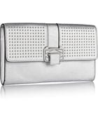 Rebecca Minkoff Coco Studded Textured-Leather Clutch - Lyst