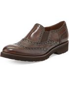 Sesto Meucci Omega Perforated Leather Shoe - Lyst