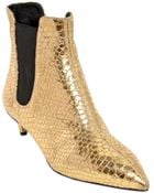 Giuseppe Zanotti 35Mm Python Printed Leather Ankle Boots - Lyst