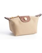 Longchamp Beige Nylon 'Le Pliage' Mini Coin Purse - Lyst