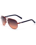Puma Pu15167 Red & Navy Aviator Sunglasses - Lyst
